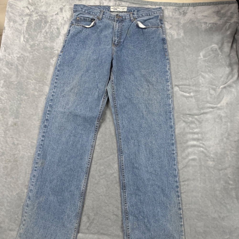 VTG Y2K Canyon River Blues Mens 36x34 Jeans Medium Wash Blue Denim